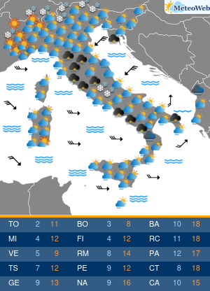 Previsioni Meteo Venerdi 20 Dicembre