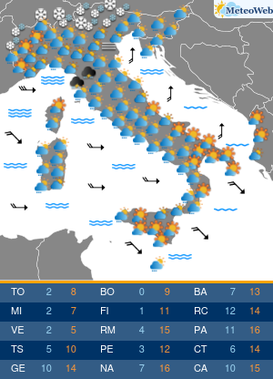 Previsioni Meteo Domenica 22 Dicembre