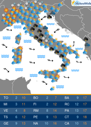 Previsioni Meteo Venerdi 20 Dicembre