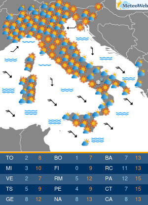 Previsioni Meteo Sabato 21 Dicembre