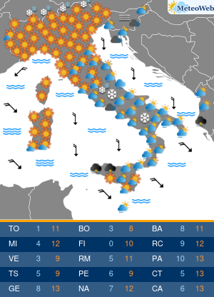 Previsioni Meteo Martedi 24 Dicembre