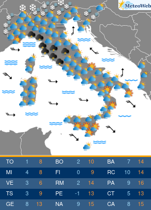 Previsioni Meteo Domenica 22 Dicembre