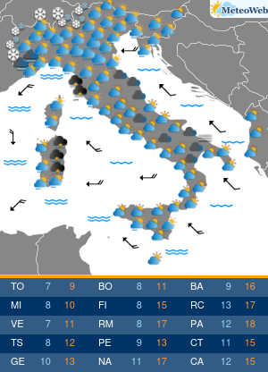 Previsioni Meteo Sabato 1 Febbraio