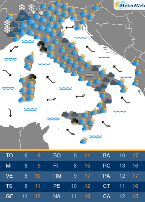 Previsioni  Meteo Sabato 1 Febbraio