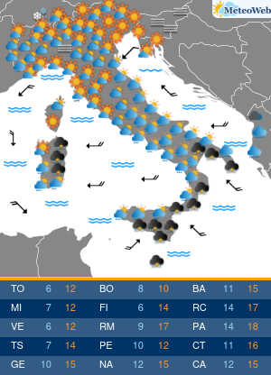 Previsioni Meteo Domenica 2 Febbraio