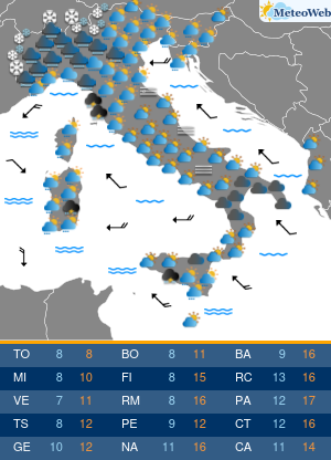 Previsioni  Meteo Sabato 1 Febbraio