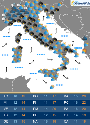 Previsioni Meteo Martedi 11 Marzo