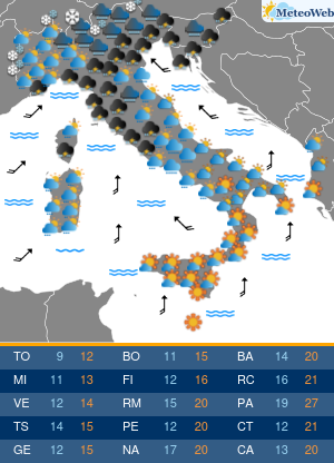 Previsioni Meteo Venerdi 14 Marzo