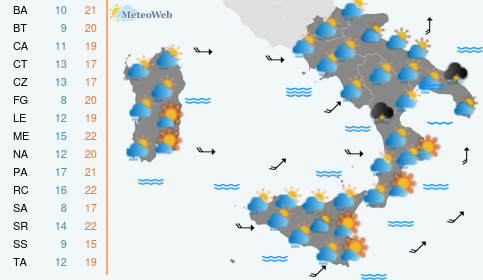 Previsioni  Meteo Venerdi 22 Novembre