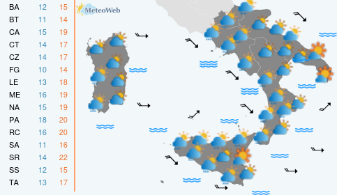 Previsioni Meteo Giovedi 21 Novembre