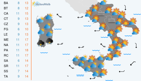 Previsioni Meteo Giovedi 12 Dicembre