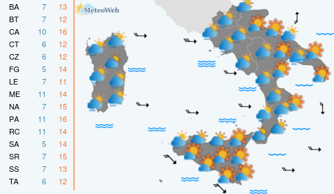 Previsioni  Meteo Domenica 22 Dicembre