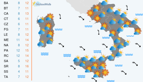 Previsioni Meteo Sabato 21 Dicembre