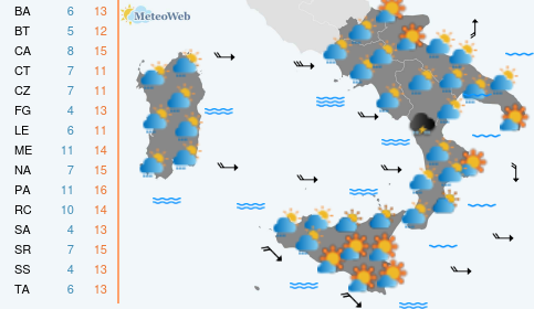 Previsioni Meteo Domenica 22 Dicembre