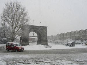 MALTEMPO: FORTE NEVICATA IN VALLE D'AOSTA