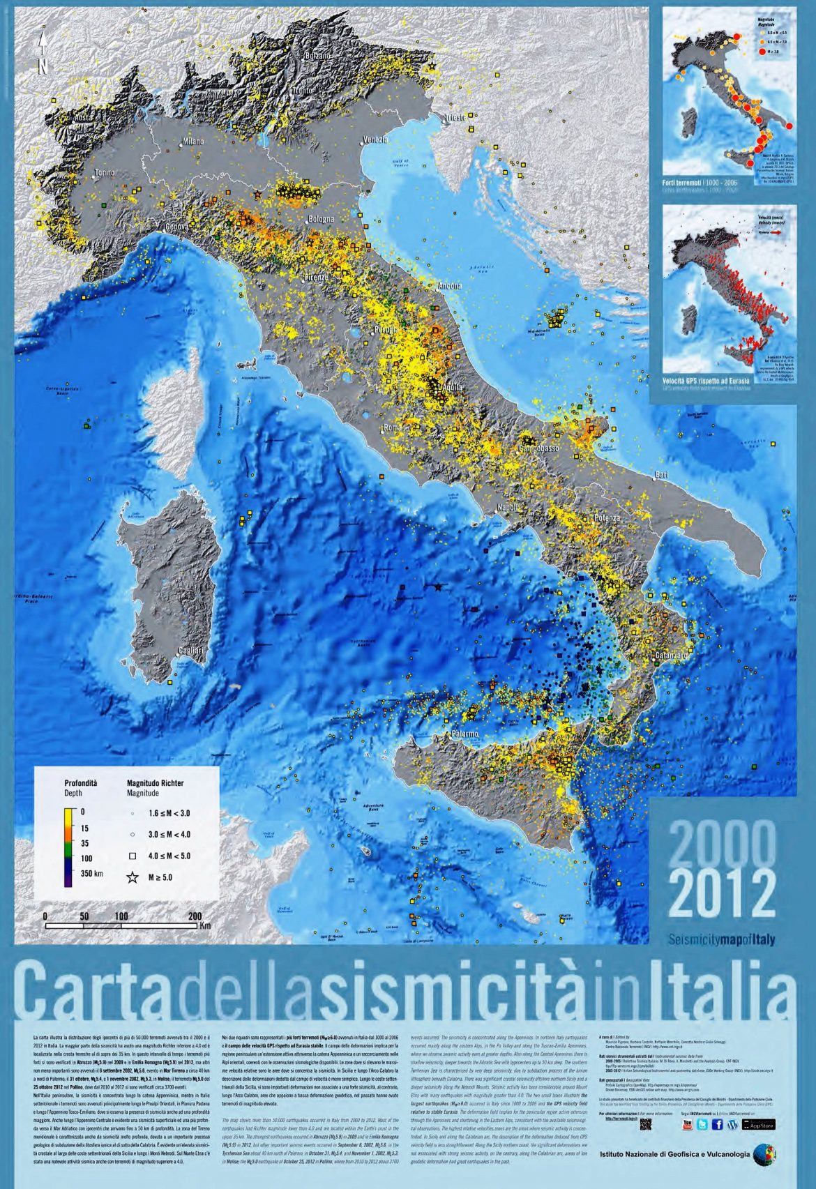 Terremoti Ecco La Nuova Carta Della Sismicità In Italia Dal 2000 Al 2012 7277