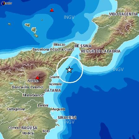 Scossa Di Terremoto Nelle Acque Dello Stretto Di Messina