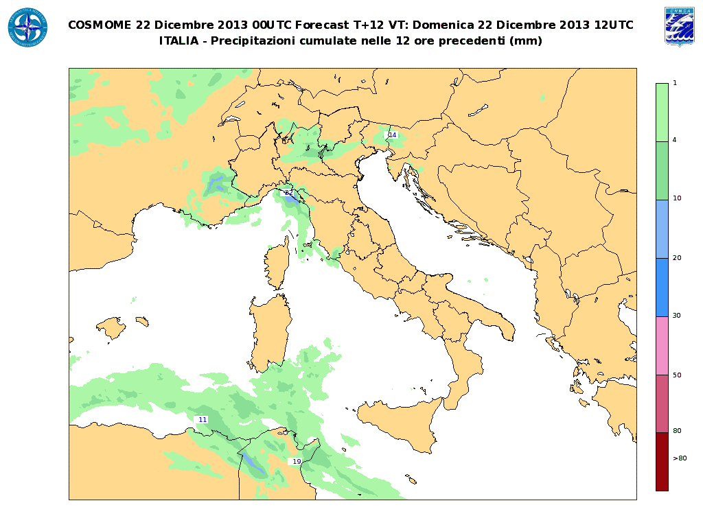 Le previsioni meteo e le mappe dell aeronautica militare per oggi