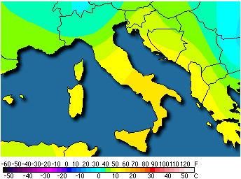 Le temperature minime di oggi in Italia 15 C a Bari Messina e