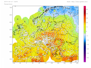 Ecco il boom di over +20°C registrati ieri in Europa