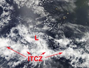 L'ITCZ in ulteriore risalita lungo l'Atlantico centrale