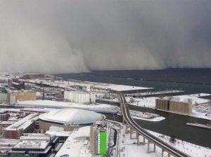 Il fenomeno del "lake effect" visto dalla città di Buffalo