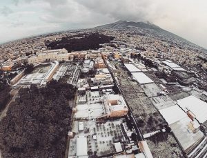 neve napoli vesuvio grandine