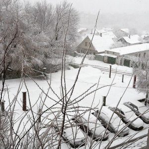 La neve caduta nei giorni scorsi sulla città russa di Kazan