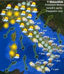 previsioni meteo pasquetta 2015