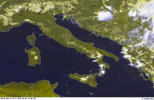 I temporali di calore osservati stamani sui rilievi del sud