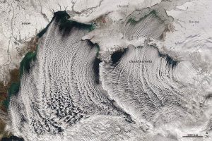 Il fenomeno del “Black sea effect snow” osservato dal satellite Acqua della NASA