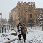 La neve in Arabia Saudita: FOTO dal deserto imbiancato