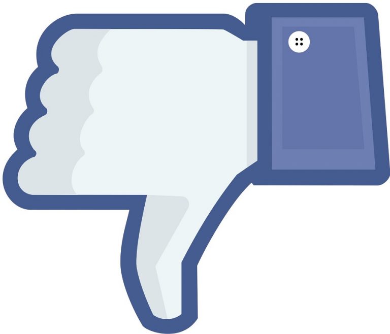 facebook pulsante "non mi piace" per i commenti