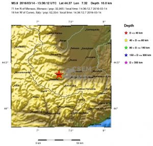 Terremoto Cuneo, 14 Marzo