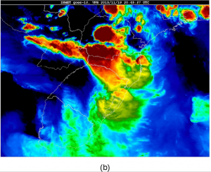 Il sistema convettivo di natura "supercllulare" responsabile del tornado che ha devastato la città di Dolores