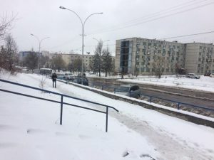 La neve caduta recentemente in alcune città della Siberia centrale