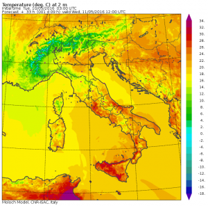 temperature massime domani