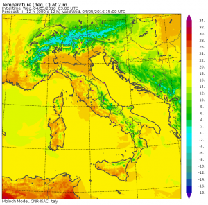 temperature massime oggi