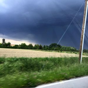 Il cielo di stasera in Veneto durante un temporale 