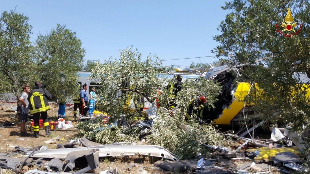 scontro treni Puglia