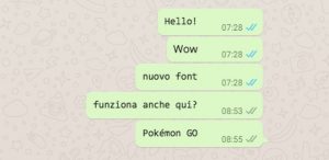 font WhatsApp