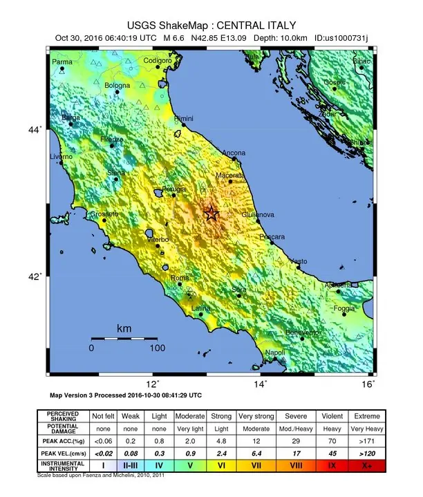 Terremoto Di Magnitudo 6.5 Nel Centro Italia: Ecco La Scheda Con Gli ...