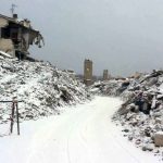 Terremoto: neve ad Amatrice, i Vigili del Fuoco nella zona rossa [FOTO]