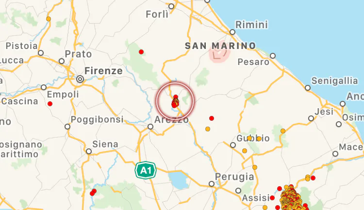 Terremoto Arezzo approfondimenti e news MeteoWeb