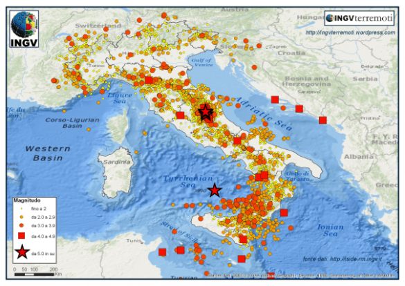 Mappa Sismica Italia 8394