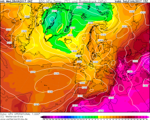 Mappa GFS per Sabato 1 Luglio