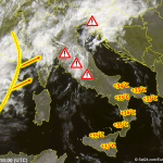 Allerta Meteo, Italia divisa a metà nel weekend: forte maltempo al Centro/Nord, torna il caldo estivo al Sud