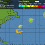 L’uragano “zombie” torna alla riscossa: “Lee” è diventato di 2ª categoria [MAPPE]