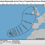 L’Uragano Ophelia dalle Azzorre all’Irlanda: Europa col fiato sospeso per Lunedì 16 Ottobre, l’Anticiclone “slitta” verso est