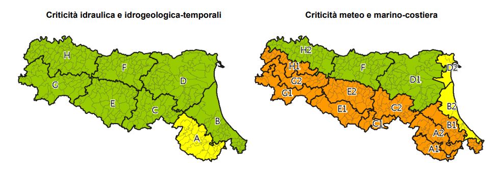 allerta meteo Emilia-Romagna